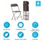 Emma and Oliver Plastic Folding Chair - 4 Pack 650LB Weight Capacity
